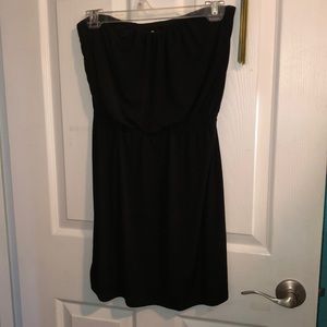 Black strapless dress